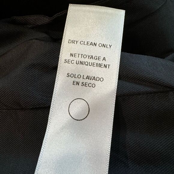 FRAME Wide‎ Leg Linen Blend Trousers High Rise Black Size 8 - Picture 14 of 14